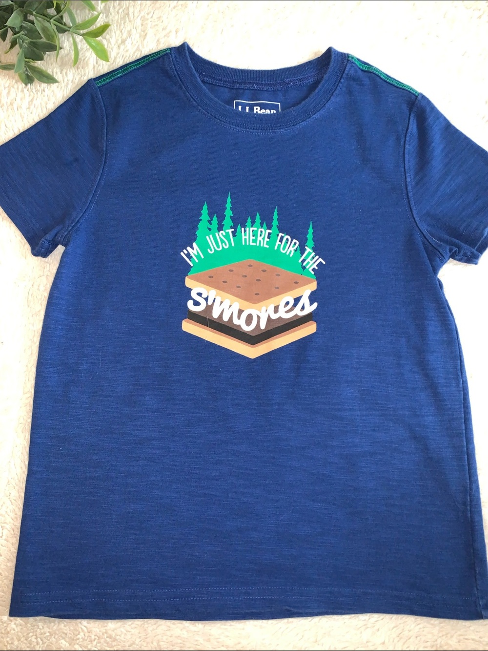 L.L.Bean Blue S’mores T-shirt M 5/6 EUC Top